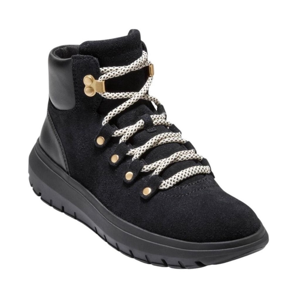 New! Cole Haan Grand Raelyn Waterproof‎ Hiking Boots Black Size 10